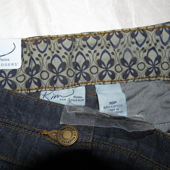 NWT KIM ROGERS Dark Wash Jeans Size 10 Petite - Picture 5 of 5